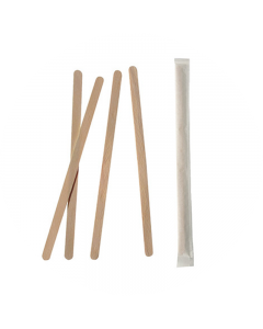 Roerstaafjes hout 14cmx6mm per stuk verpakt