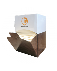 Vantienen roerstaafjes bamboe 110 mm dispenser FSC